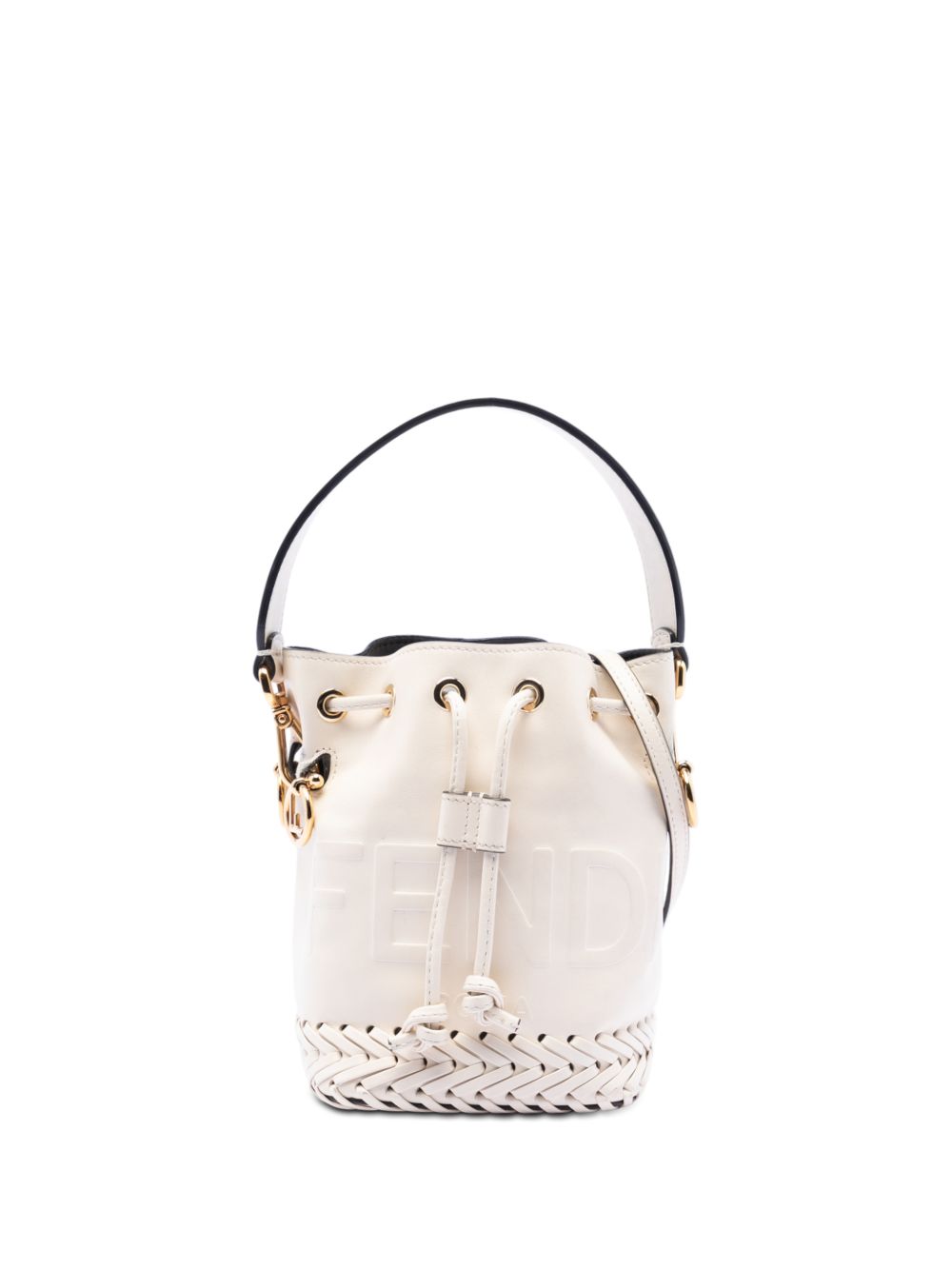 2010-2026 Mini Embossed Leather Whipstitch Mon Tresor Bucket Bag satchel