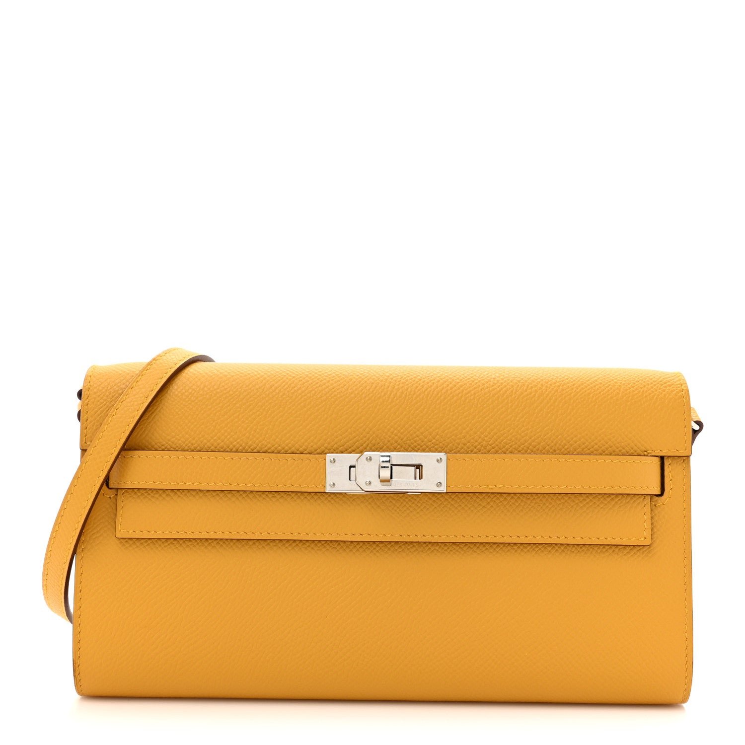Hermes Epsom Kelly Wallet To Go Jaune Ambre