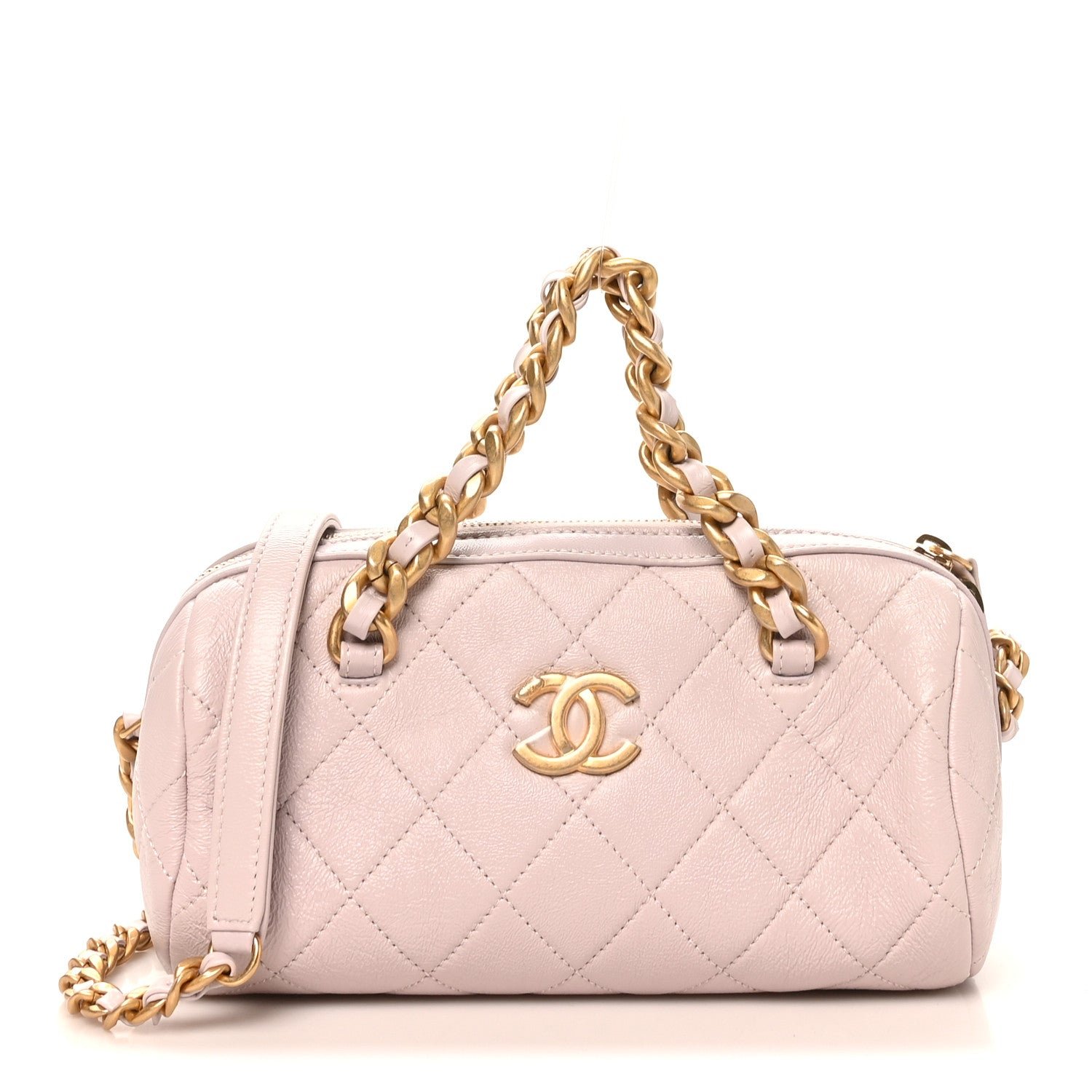 Chanel Caviar Quilted Small Fashion Therapy Bowling Bag Lilac
