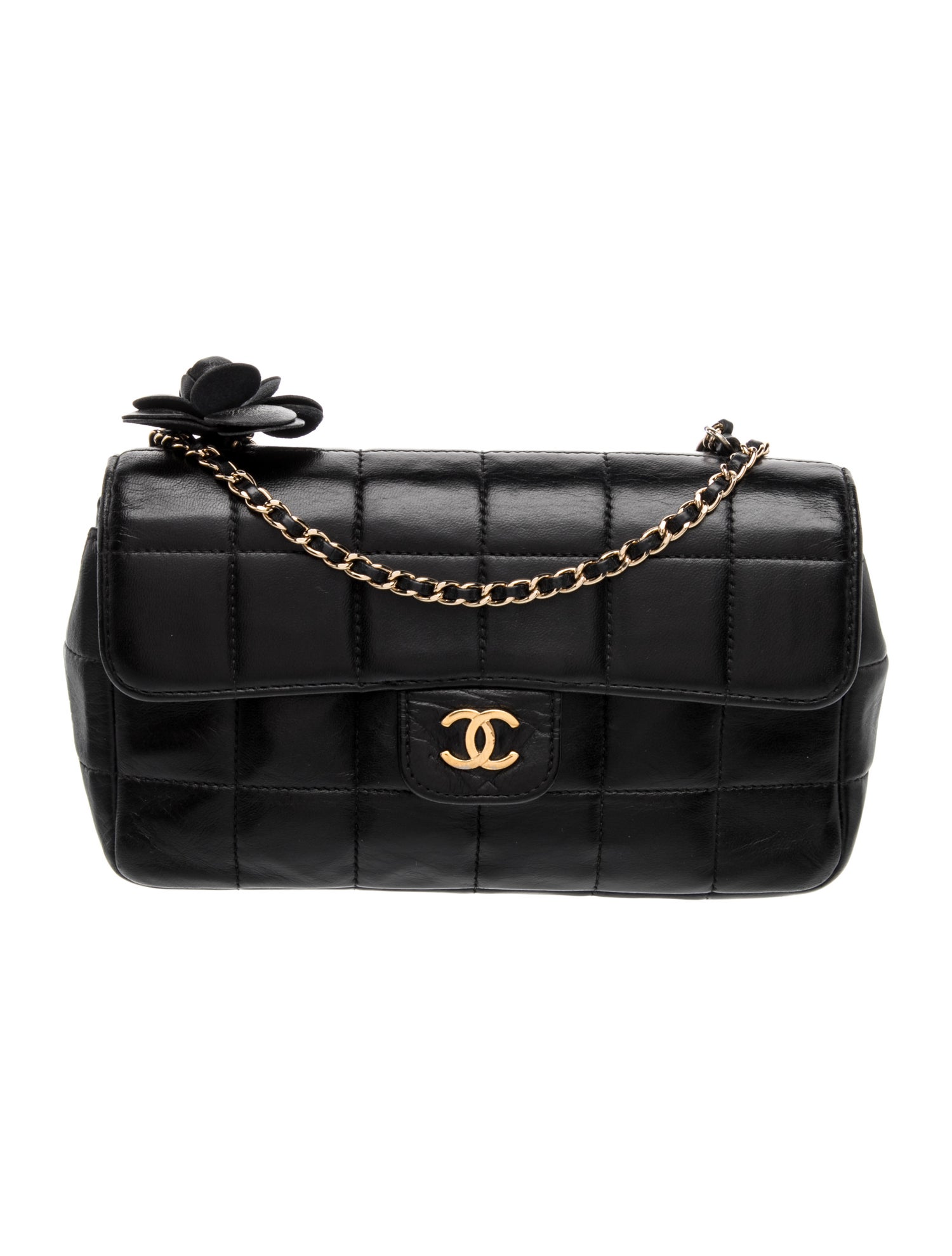Mini Chocolate Bar Camellia Flap Bag