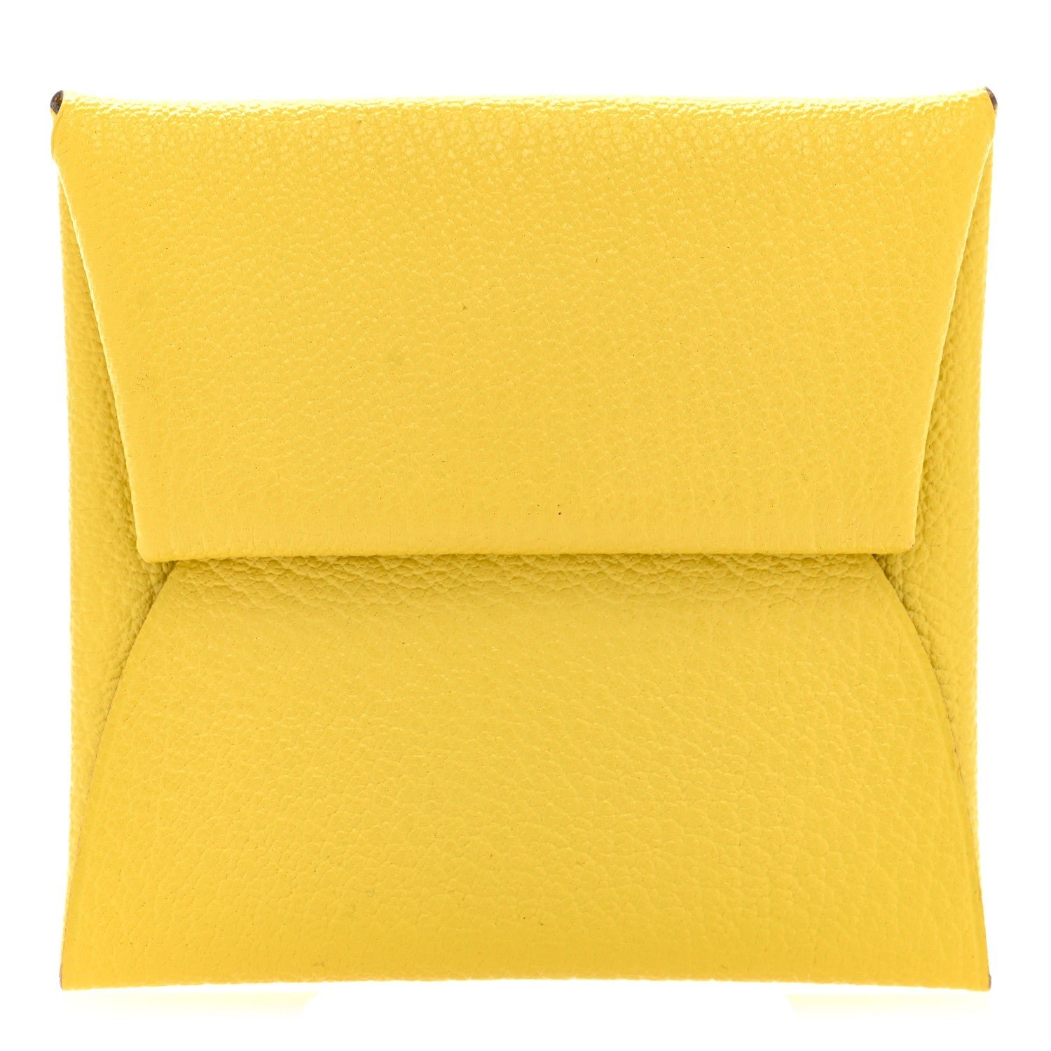 Hermes Chevre Mysore Bastia Coin Purse Jaune Ambre