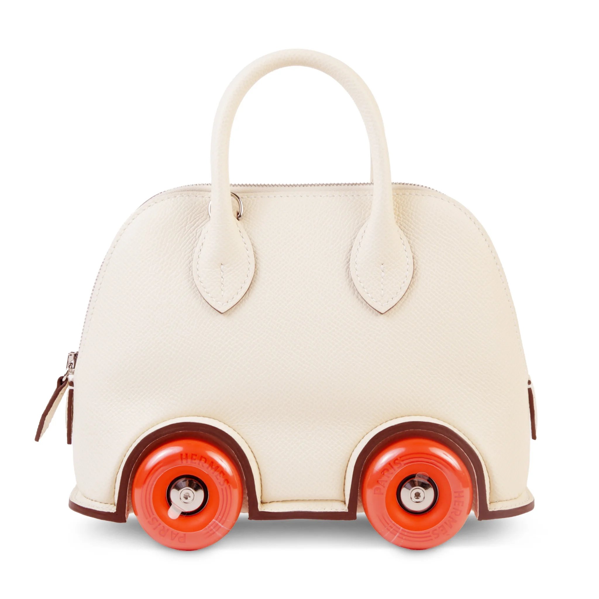 Unused ( Rank NS ) HERMÈS Limited Edition Bolide On Wheels Nata (I2) Epsom Palladium hardware K (2025)