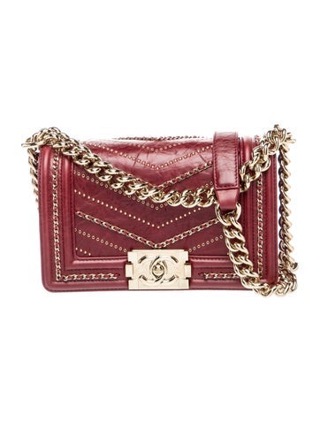 Small Embellished Chevron Boy Bag