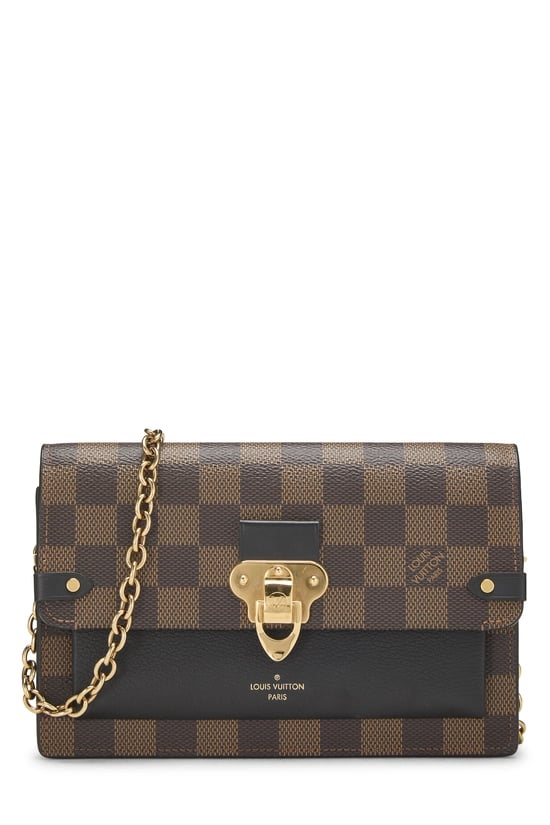 Black Damier Ebene Vavin Wallet On Chain (WOC)