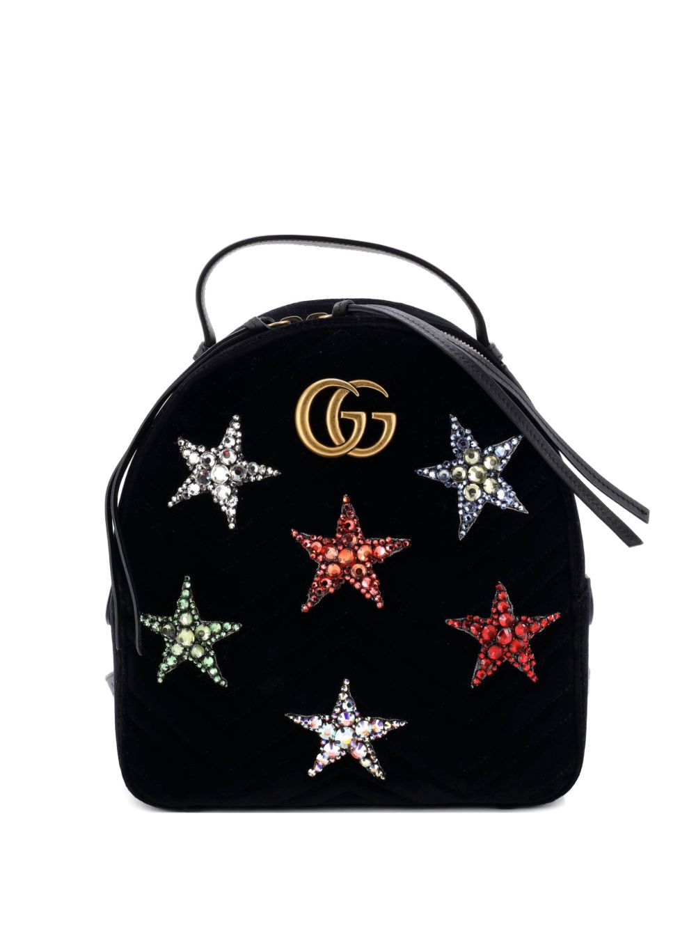 GG Marmont Embellished Matelasse Velvet Small backpack
