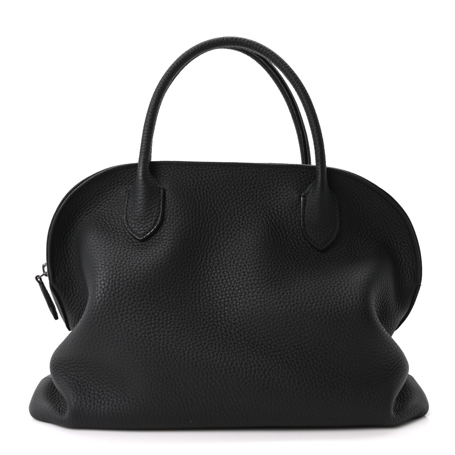 The Row Matte Grained Calfskin Agnes Bag Black