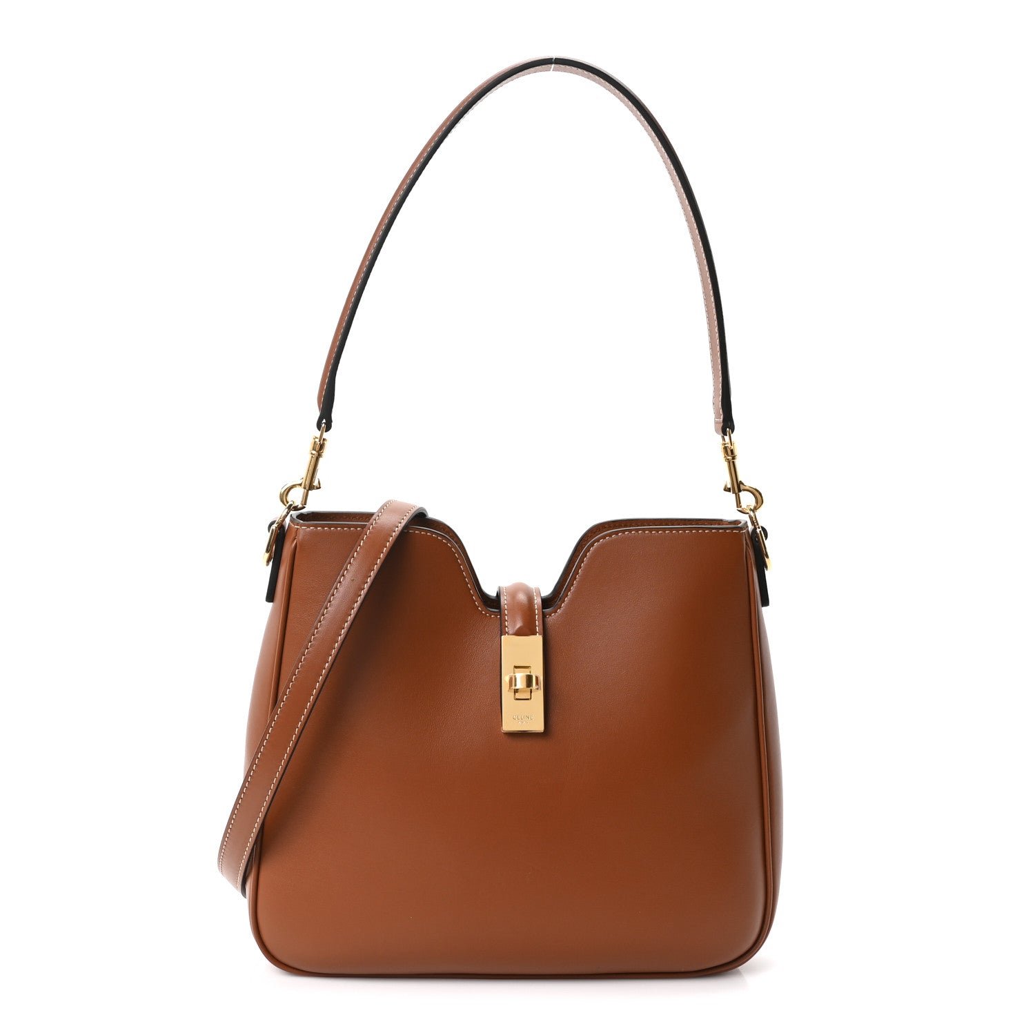 Celine Smooth Calfskin Small Camille 16 Soft Bag Tan