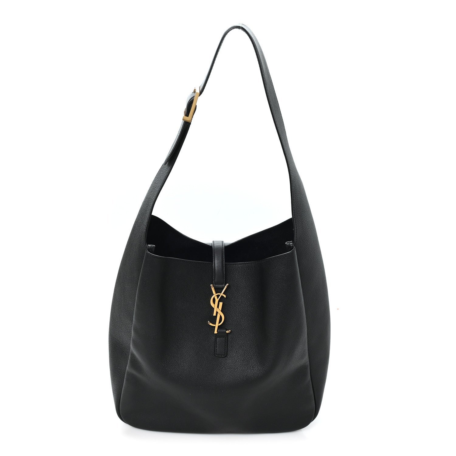 Saint Laurent Smooth Calfskin Large Le 5 A 7 Soft Hobo Black