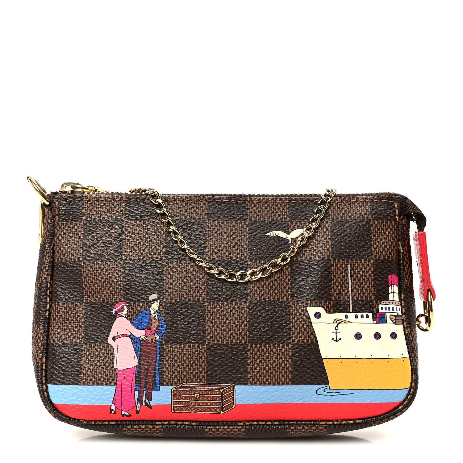 Louis Vuitton Damier Ebene 2016 Christmas Animation Mini Pochette Accessories