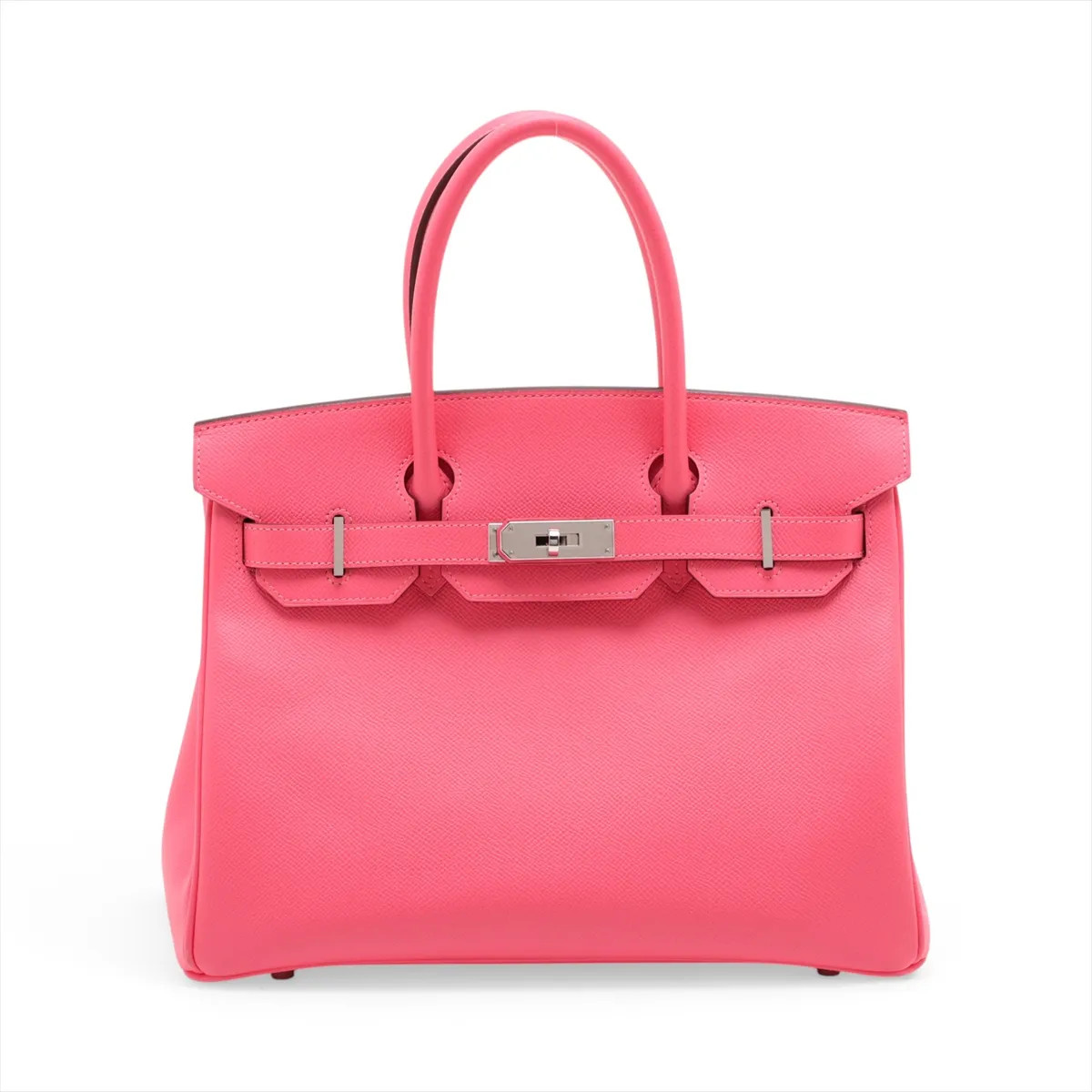 Hermès Birkin 30 Le Tournay Veau Epsom ROSE EXTREME X VERMILLION Silver Metal Fi