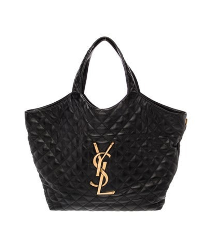 Saint Laurent Laurent Leather Icare Shopping Tote Maxi 2023