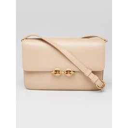 Saint Laurent Yves Saint Laurent Beige Leather Le Maillon Crossbody Bag