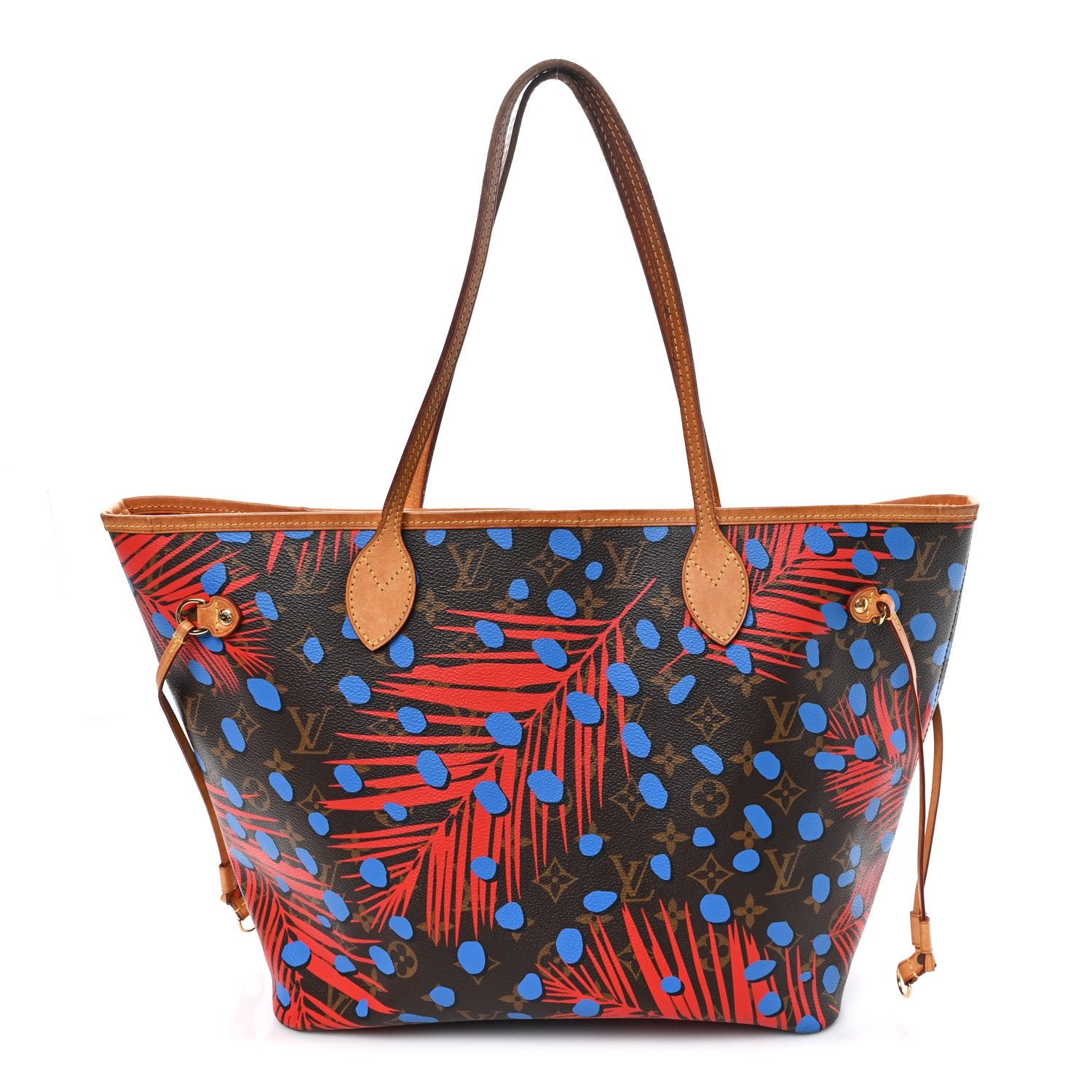 Louis Vuitton Monogram Jungle Dots Neo Neverfull MM Coquelicot Denim
