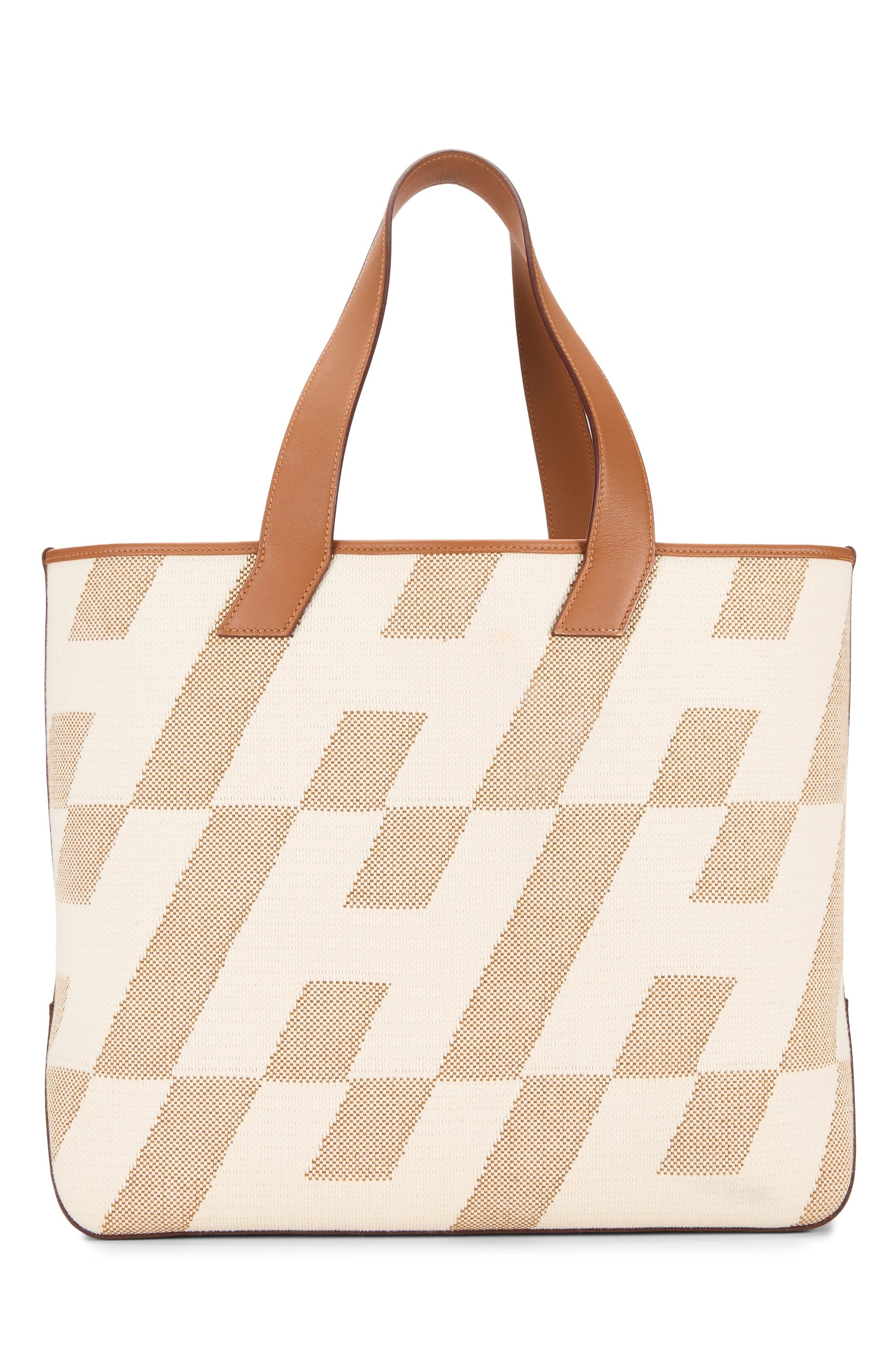 Brown Canvas Cabas H en Biais Tote 40