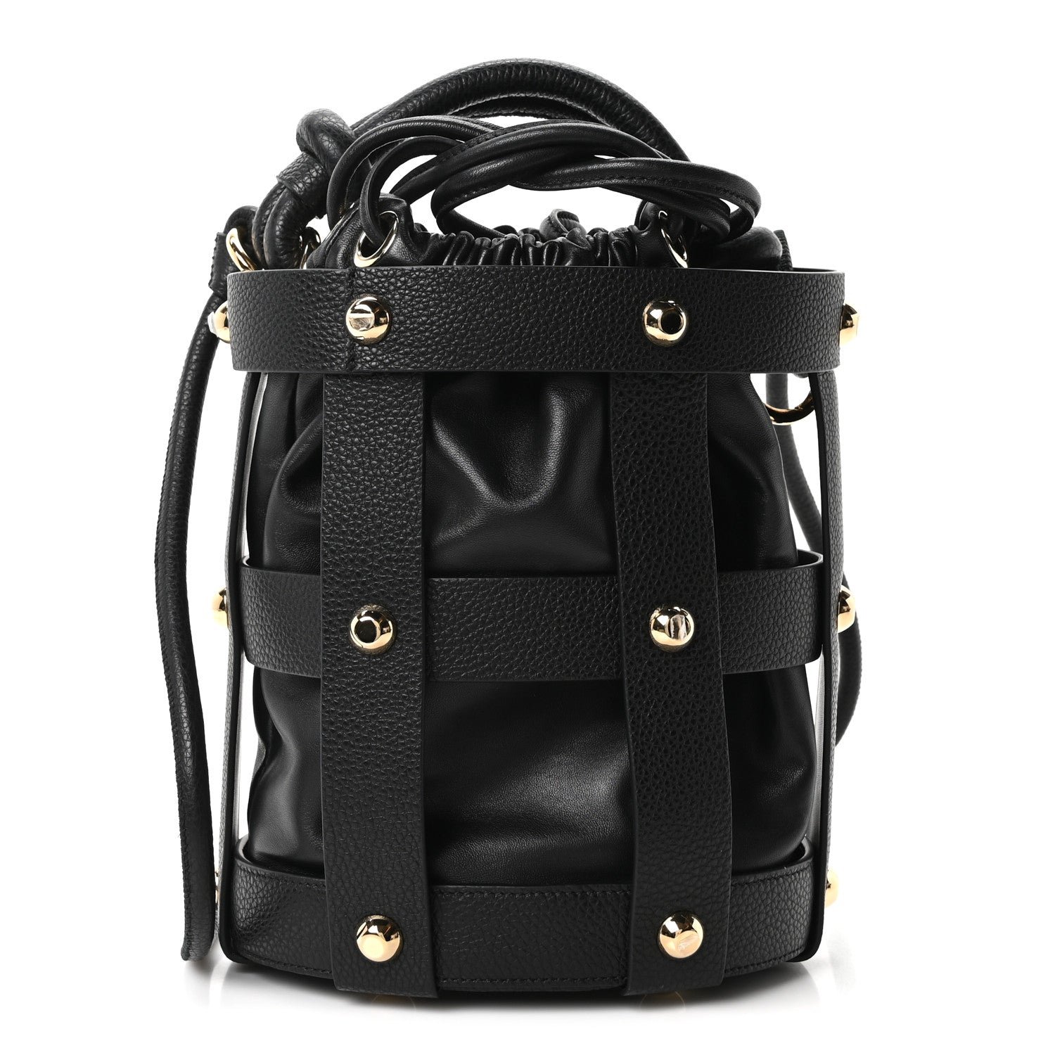 Salvatore Ferragamo Calfskin Cage Bag Black