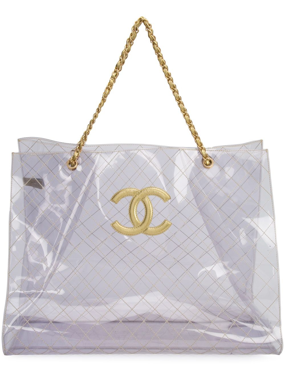 Chanel quilted CC tote