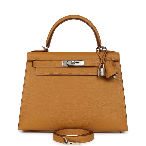 Hermes Hermes Kelly Sellier 28 Sesame Epsom Palladium Hardware