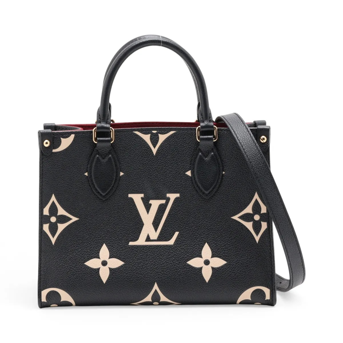 Louis Vuitton bicolor monogram empreinte On the Go PM M45659 Black There was an