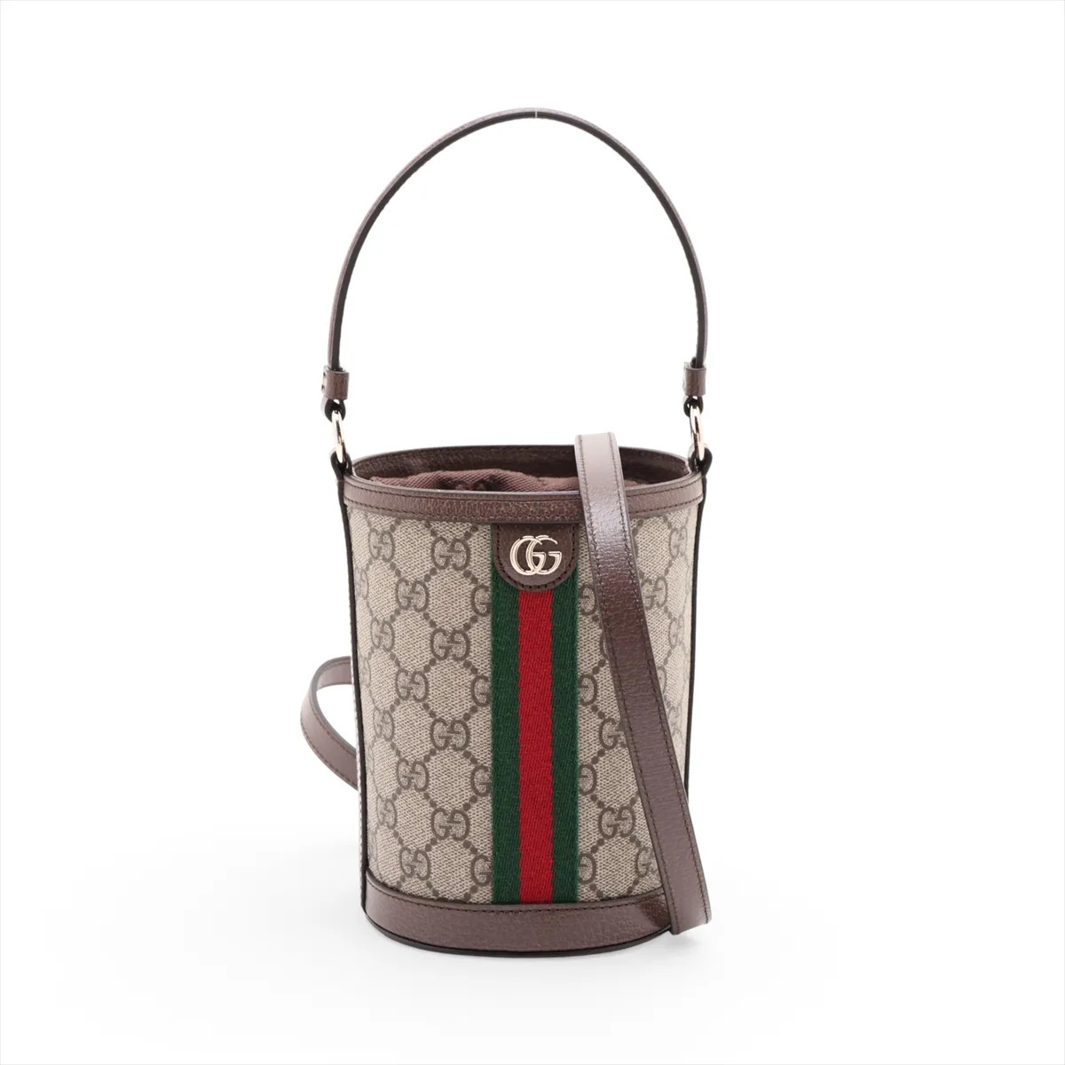 Gucci GG Supreme Ophidia 838462 PVC & leather 2 Way Shoulder Bag Beige×Brown