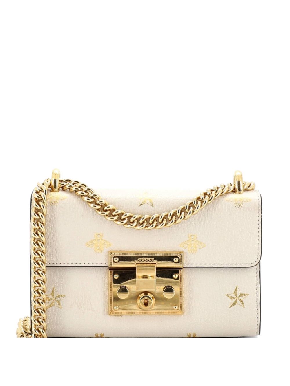 Padlock Printed Leather Small shoulder bag