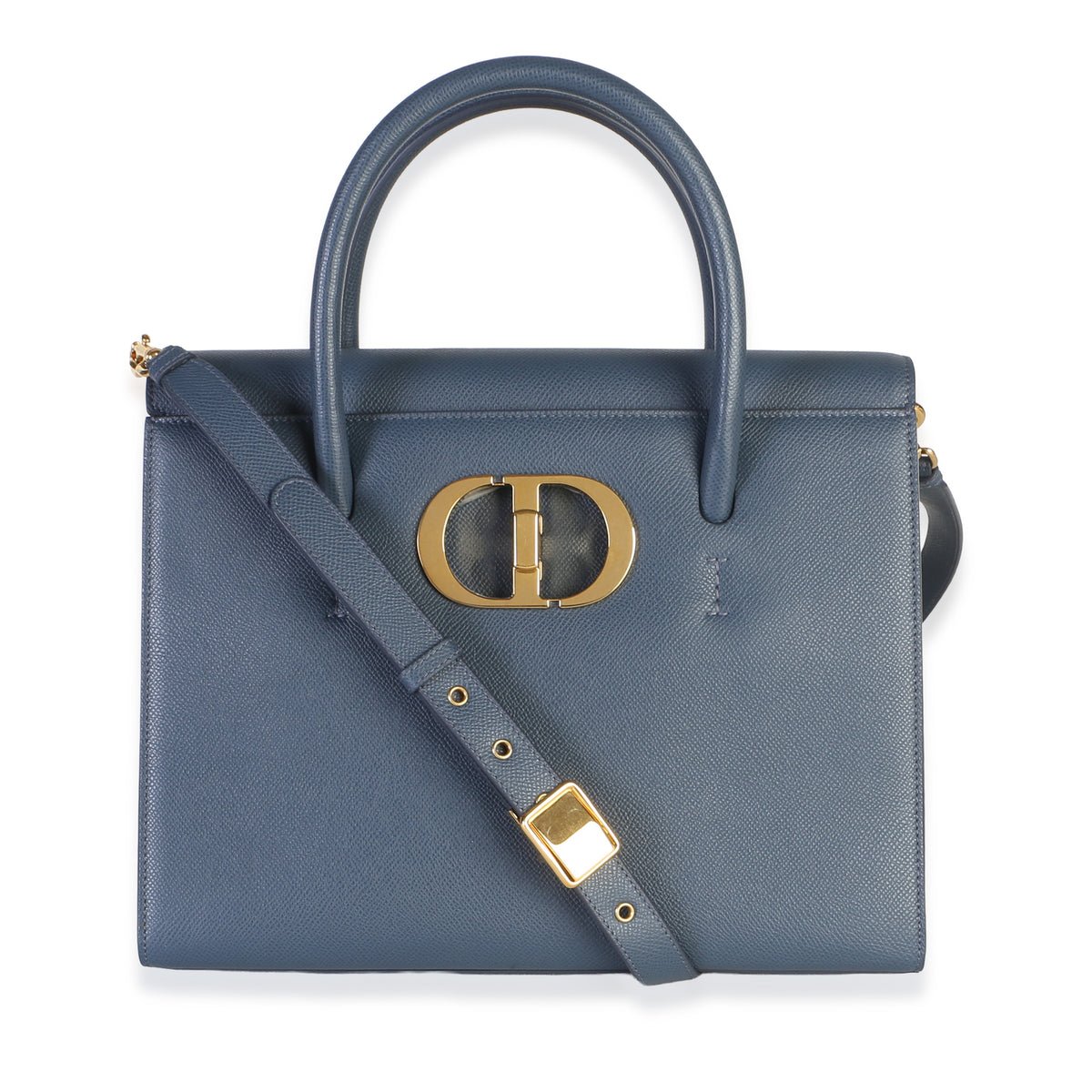 Blue Grained Calfskin Large St. Honore Tote