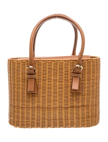 Wicker Top Handle Bag