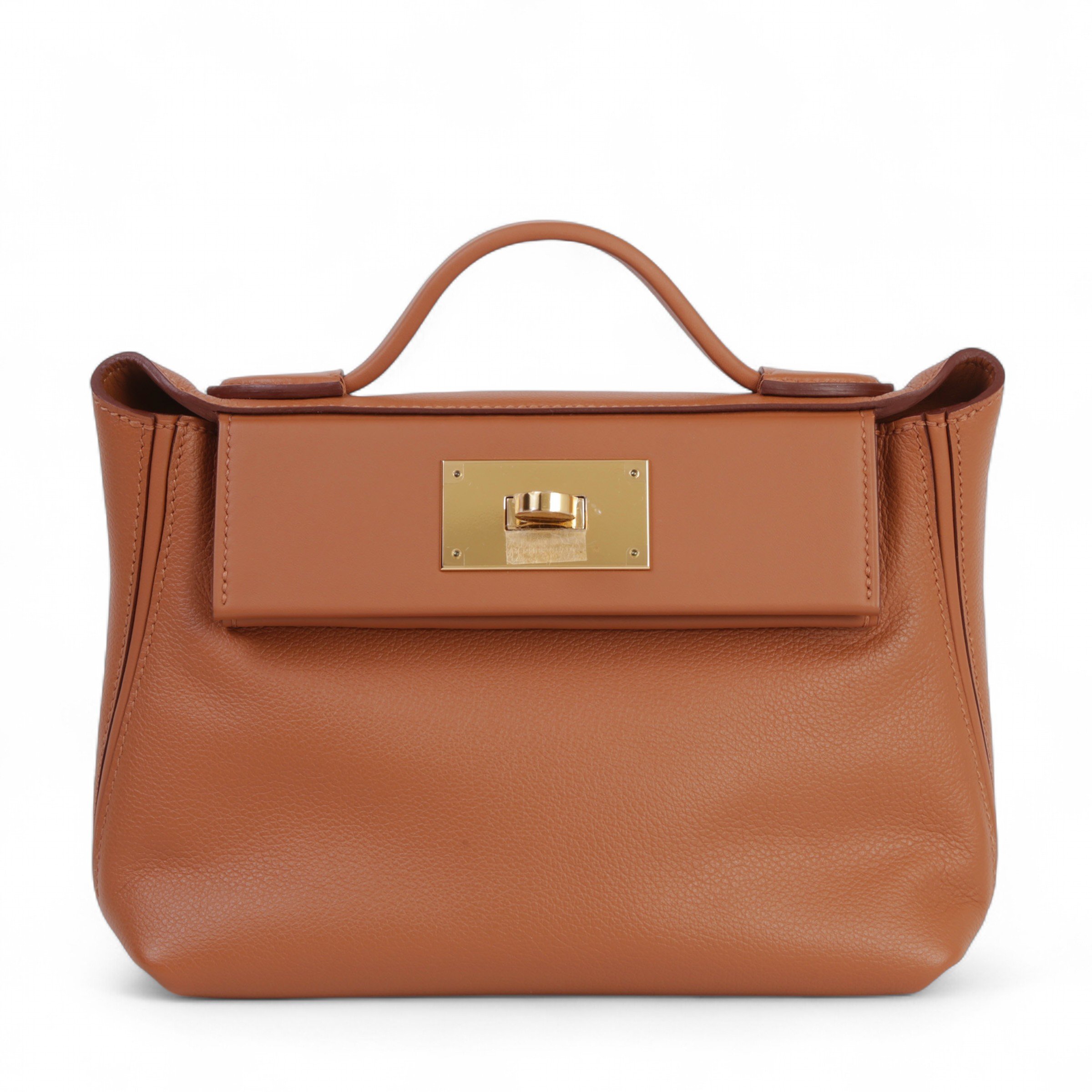 Hermes Unused ( Rank NS ) HERMÈS 24/24 - 21 mini Gold (37) Evercolor Swift Gold hardware B (2023)