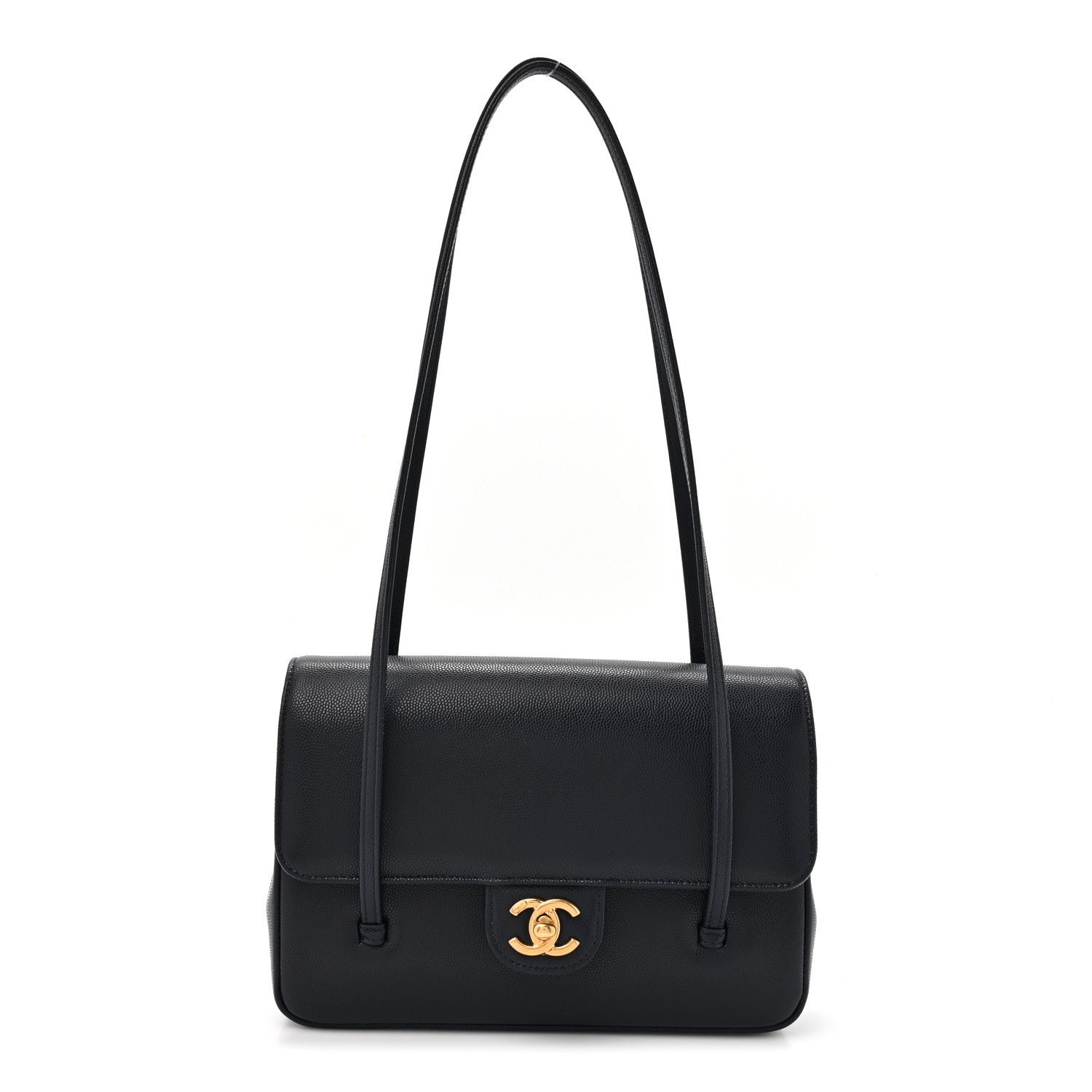 Chanel Shiny Caviar Preppy Coco Small Flap Navy
