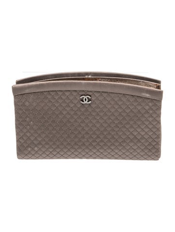 Quilted Satin Clutch