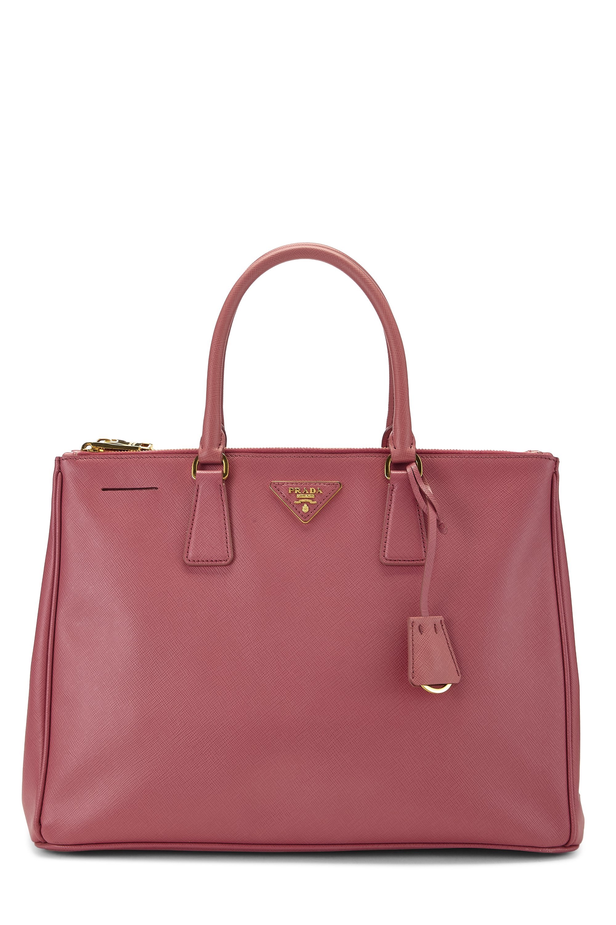 Prada Pink Saffiano Executive Tote Large