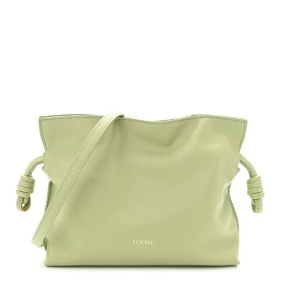 Loewe Calfskin Mini Flamenco Knot Clutch Light Pear