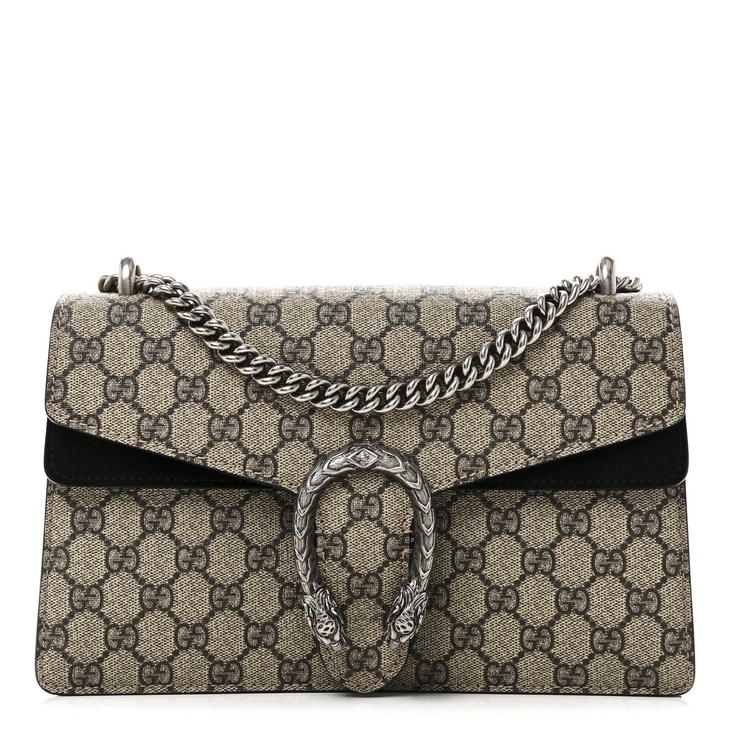 Gucci GG Supreme Monogram Small Dionysus Shoulder Bag Black