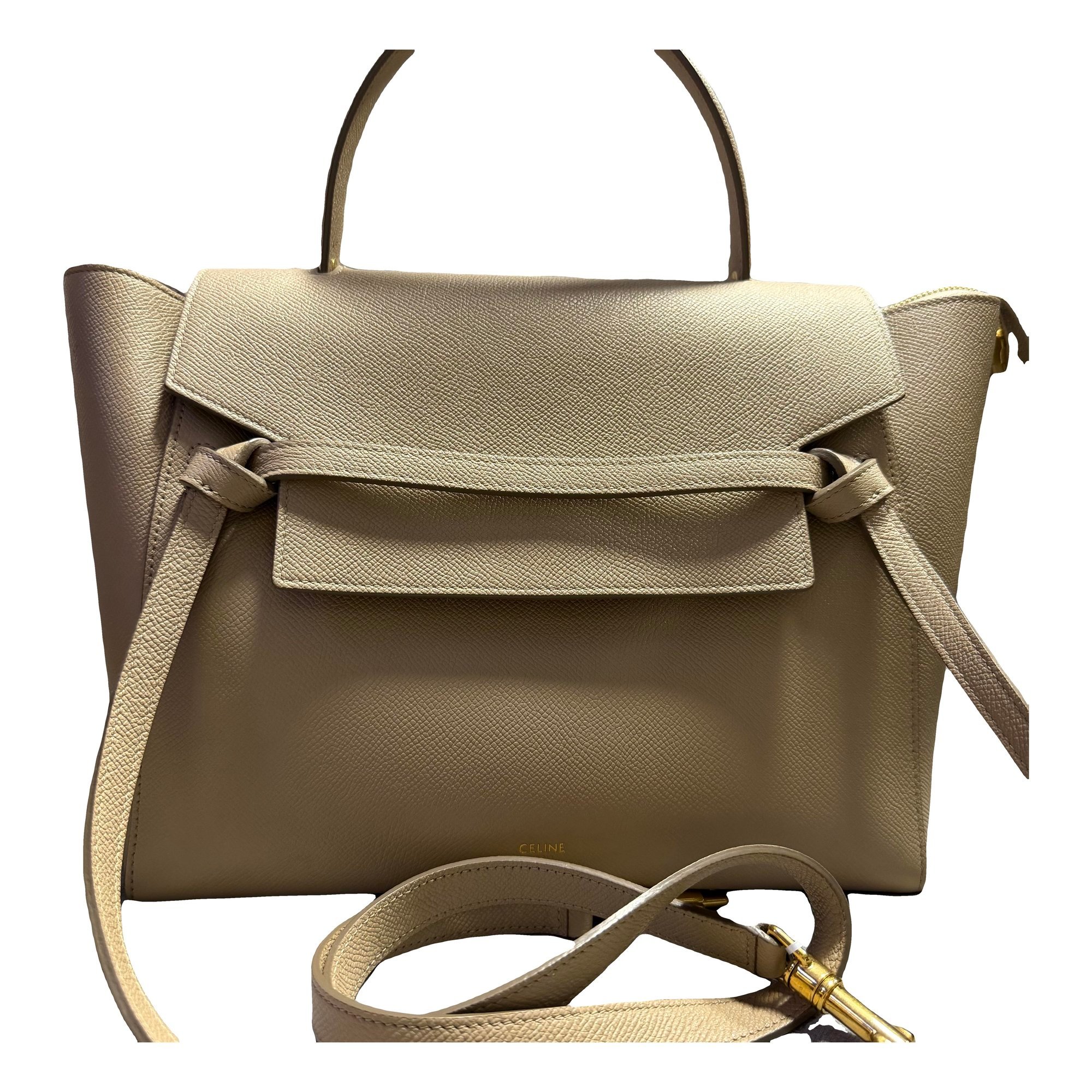 Belt leather handbag