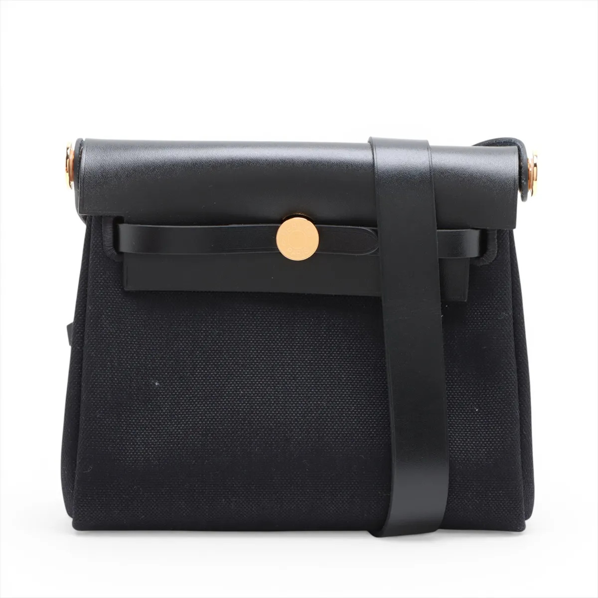 Hermès Herbag Zip 20 Mini Twal Military x Vash Hunter Black Gold Metal Fittings