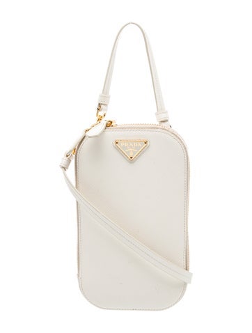 Saffiano Leather Phone Pouch Medium