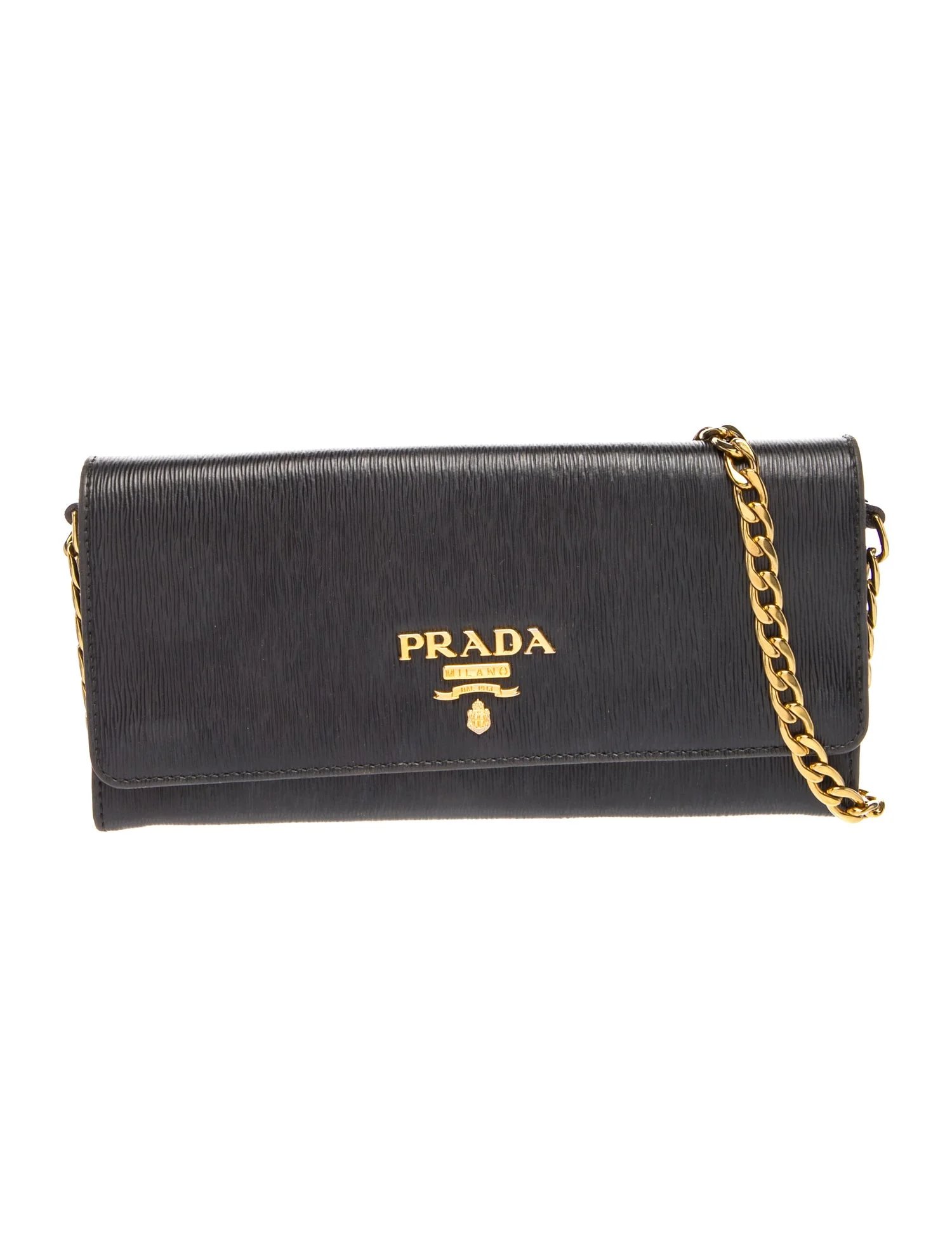 Saffiano Leather Wallet on Chain