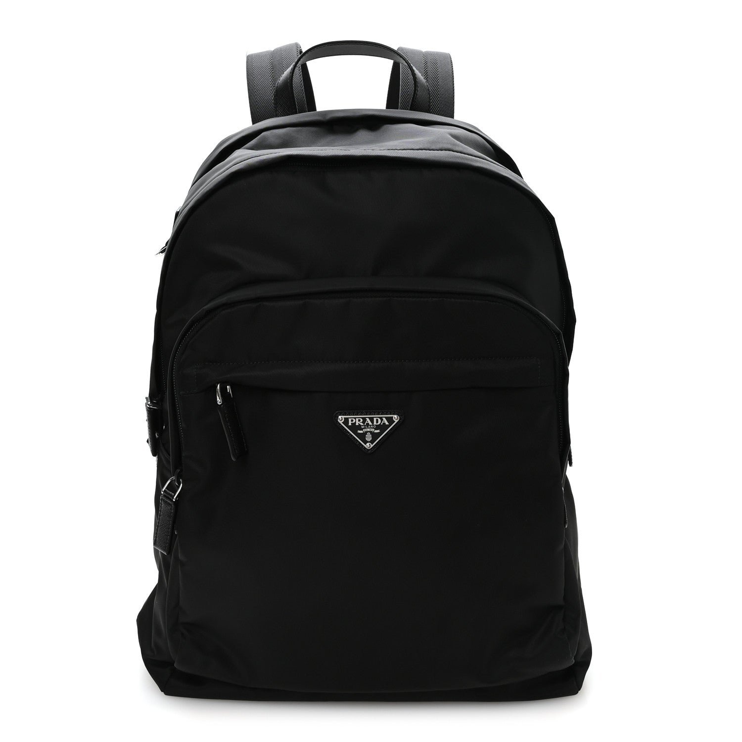 Prada Re-Nylon Saffiano Zip Backpack Black