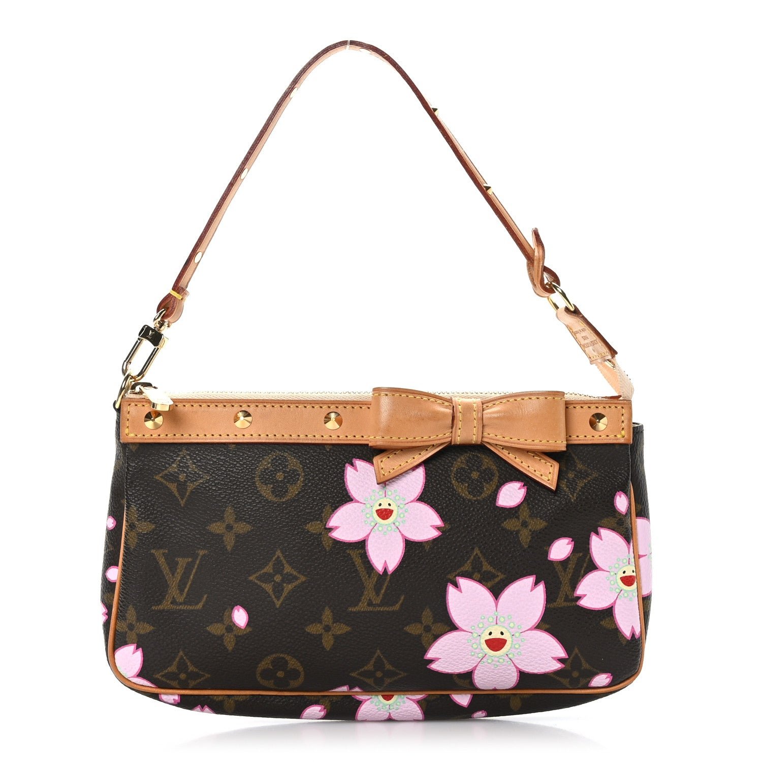 Louis Vuitton Monogram Cherry Blossom Pochette Accessories Brown