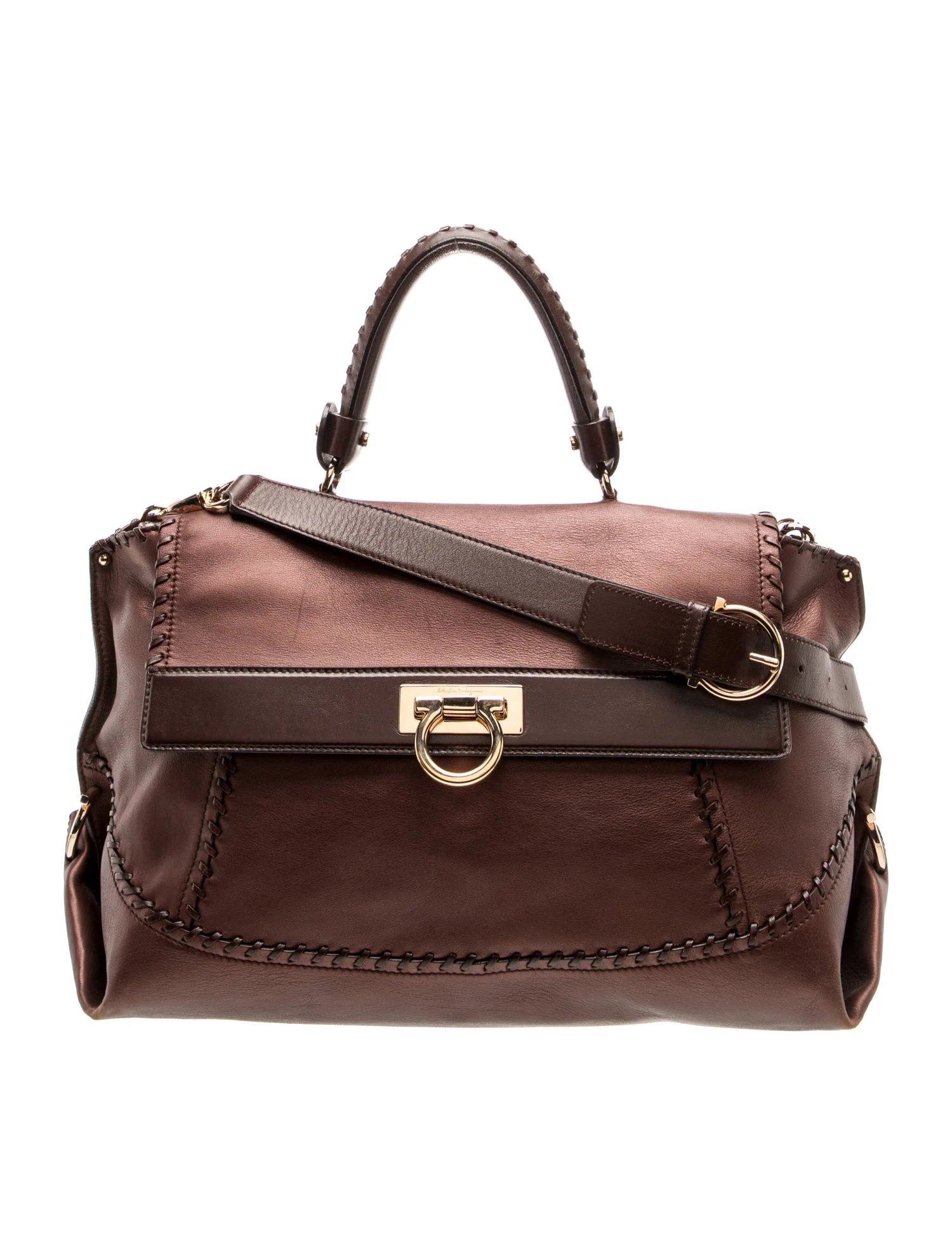 Leather Top Handle Bag
