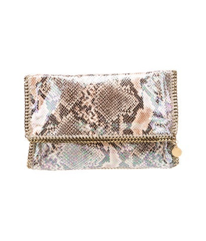 Stella McCartney Mccartney Embossed Leather Clutch