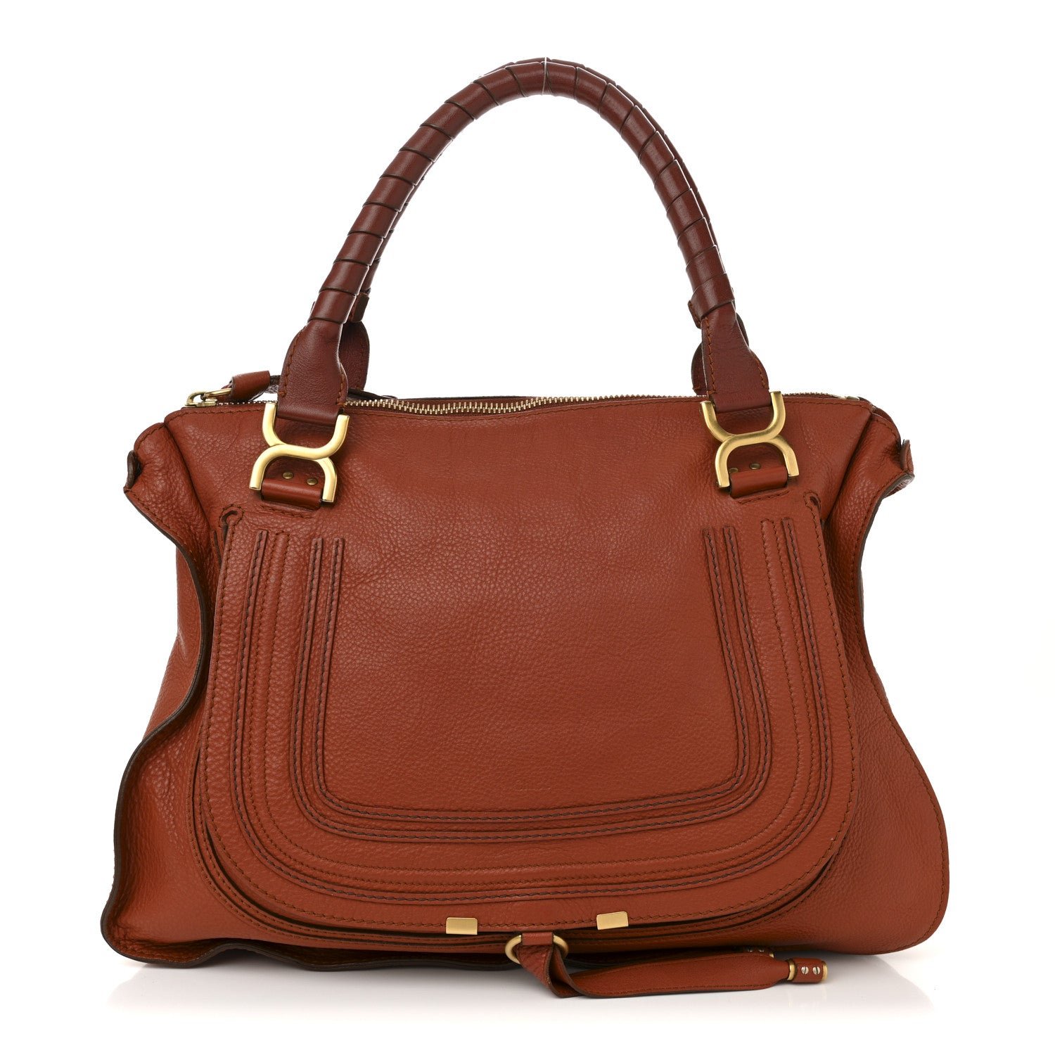 Chloe Calfskin Large Marcie Satchel Maple Leaf