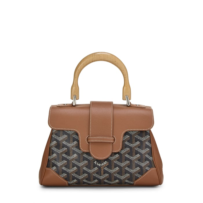 Goyard Black Goyardine Canvas Saigon Souple Mini