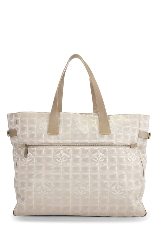 Beige Nylon Travel Line Tote XL