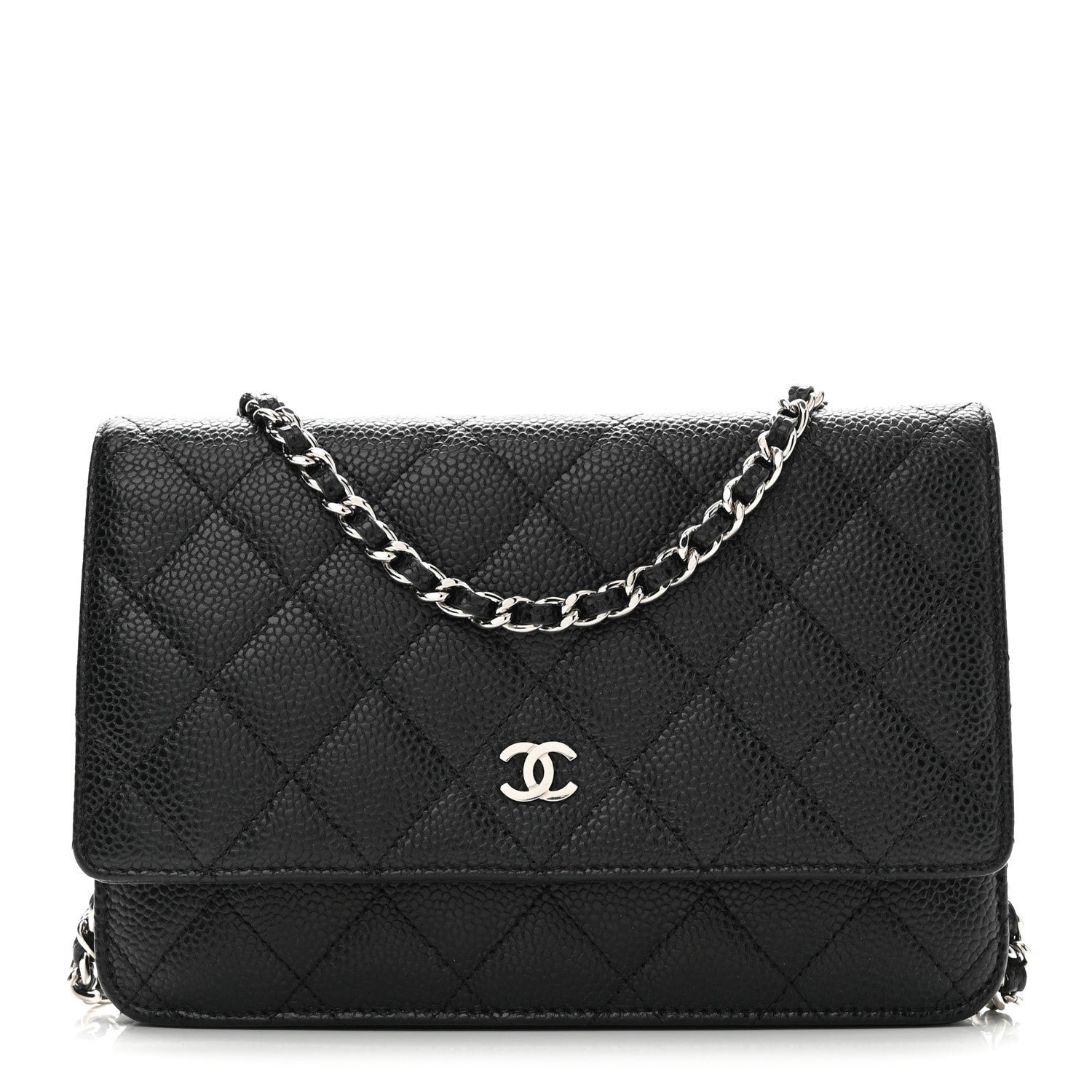 Chanel Caviar Quilted Wallet on Chain WOC Black