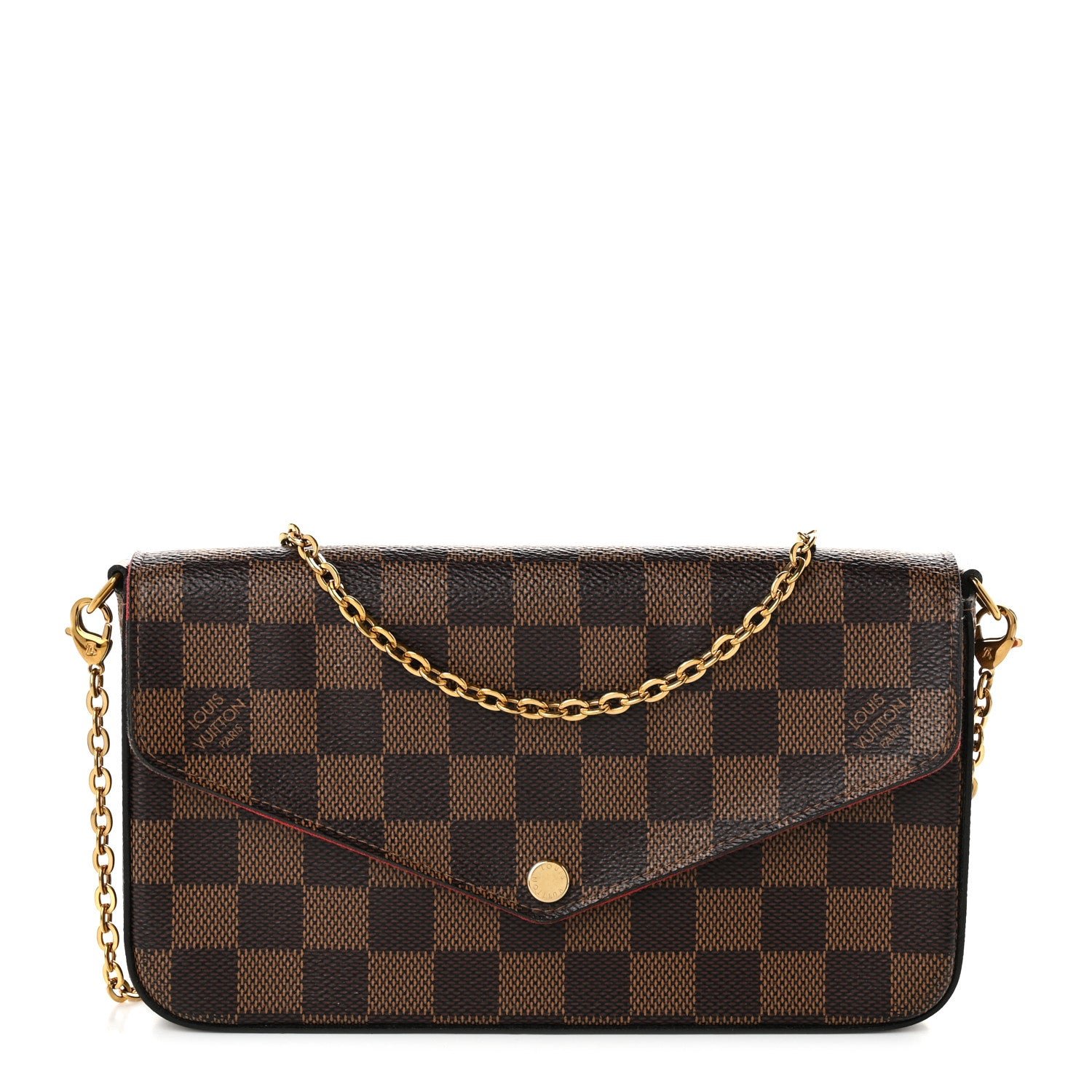 Louis Vuitton Damier Ebene Pochette Felicie Chain Wallet