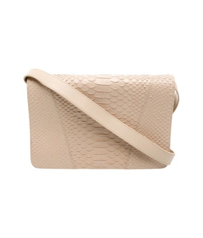 Vince Embossed Leather Messenger Bag