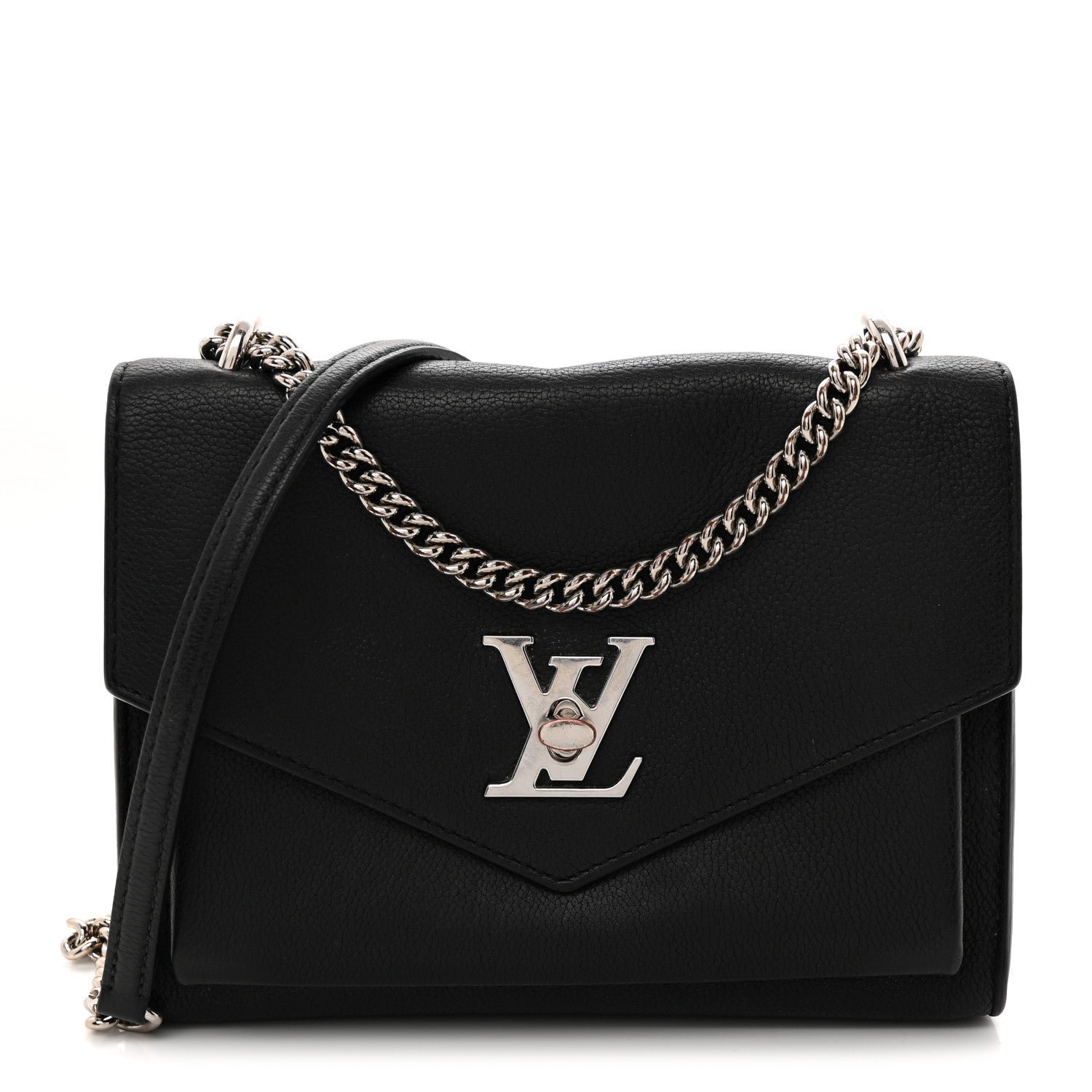 Louis Vuitton Soft Calfskin My Lockme Chain Bag BB Black
