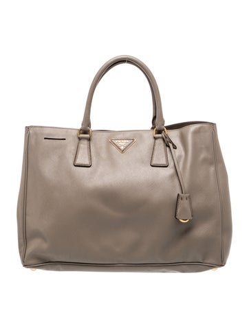 Saffiano Leather Top Handle Bag Large