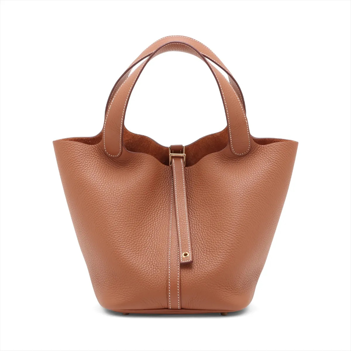 Hermès Picotin Lock 22 MM Taurillon Clemence Gold Gold Metal Fittings