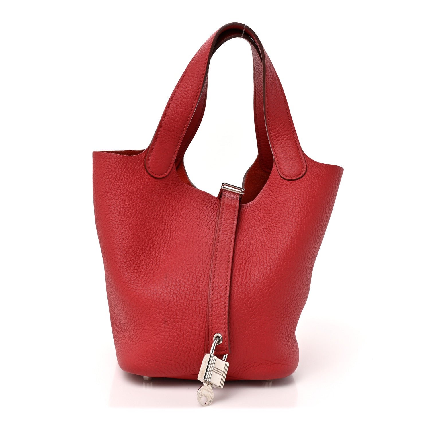 Hermes Taurillon Clemence Picotin Lock 18 PM Rouge Garance
